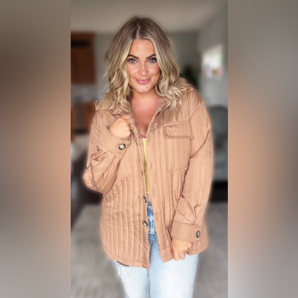 Tan Quilted Women's Jacket